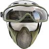 PJ Type Tactical Airsoft Fast Helmet and Foldable Half Face Mesh Guard with Ear Protection Adjustable Chin Strap Full Face Protection Set for Paintball BB Gun view 2