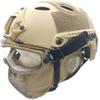 PJ Type Tactical Airsoft Fast Helmet and Foldable Half Face Mesh Guard with Ear Protection Adjustable Chin Strap Full Face Protection Set for Paintball BB Gun view 4