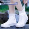YXYECEIPENO Shoe Covers are Reusable Folding Silicone Shoe Cover High Elasticity, Easy to Put On and Take Off Waterproof, Snowproof Reusable Silicone Rain Boots (Color : B, Size : X-Large(11in)) view 4