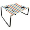 Neso Beach Table - Lightweight, Portable and Foldable Table for Beach, Camping and Outdoor Adventures - Stable Surface - with Cup Holder for Drinks and Phone Pockets - Vintage Stripes view 1