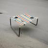 Neso Beach Table - Lightweight, Portable and Foldable Table for Beach, Camping and Outdoor Adventures - Stable Surface - with Cup Holder for Drinks and Phone Pockets - Vintage Stripes view 2