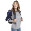 Augusta Sportswear Women's Fanatic 2.0 Long Sleeve Tee, Grey Heather/Black, 2XL view 2