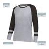 Augusta Sportswear Women's Fanatic 2.0 Long Sleeve Tee, Grey Heather/Black, 2XL view 4