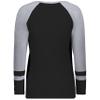 Augusta Sportswear Women's Fanatic 2.0 Long Sleeve Tee, Black/Grey Heather, S view 3