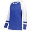 Augusta Sportswear Women's Fanatic 2.0 Long Sleeve Tee, Royal/White, 3XL view 1