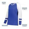 Augusta Sportswear Women's Fanatic 2.0 Long Sleeve Tee, Royal/White, 3XL view 4