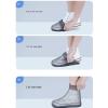 YXYECEIPENO Shoe Covers are Reusable Folding Silicone Shoe Cover High Elasticity, Easy to Put On and Take Off Waterproof, Snowproof Reusable Silicone Rain Boots (Color : C, Size : Medium(9.4in)) view 3