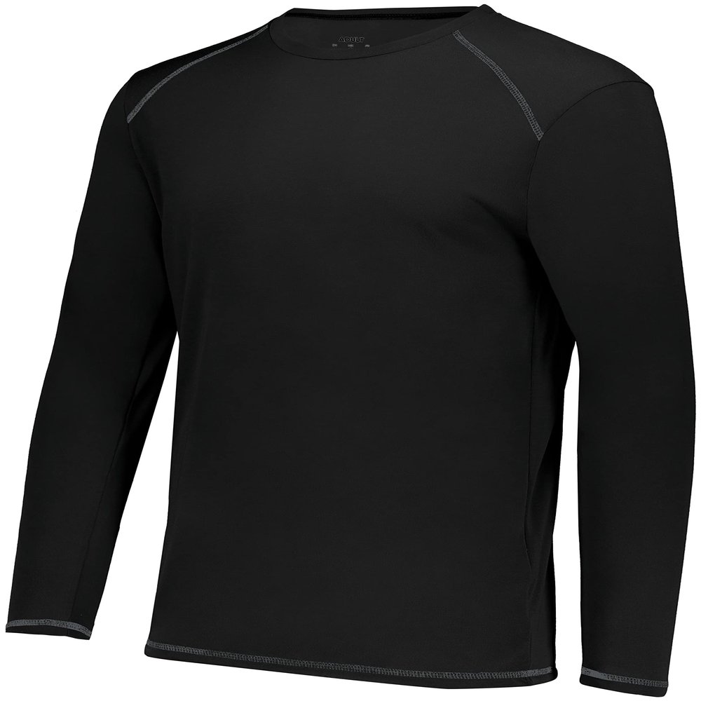 Augusta Sportswear Super Soft-Spun Poly Long Sleeve Tee Black S