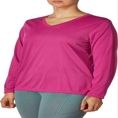 Augusta Sportswear Womens Long Sleeve Wicking T-Shirt, S, Scarlet