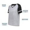 Augusta Sportswear Women's Fanatic 2.0 Tee, Grey Heather/Black, L view 4