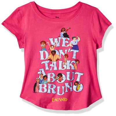 Disney Girls Encanto We Don't Talk About Bruno T-Shirt T Shirt, Hot Pink, 14-16 US