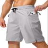Men's Swim Trunks Quick Dry Board Shorts with Zipper Pockets Beach Shorts Bathing Suits for Men - No Mesh Liner(Light Grey,L) view 1