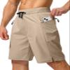 Men's Swim Trunks Quick Dry Board Shorts with Zipper Pockets Beach Shorts Bathing Suits for Men - No Mesh Liner(Khaki,M) view 1
