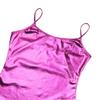 Fldy Womens Shiny Patent Leather Straps Vest Tank Crop Top Metallic Dance Hip Hop Fancy Costume Rose Small view 4
