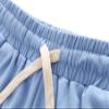 Fuwenni Women's Plus Size Shorts Summer Casual Elastic Waist Comfy Beach Shorts with Drawstring Sky Blue XXL view 3