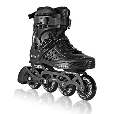PASENDI Professional 4X80Mm Wheels Inline Skates,Outdoor Fitness Single Row Inline Skates for Adult Women Men, Black Adult Male.(US Men10-11/Women11-12/30CM)