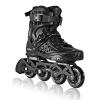 PASENDI Professional 4X80Mm Wheels Inline Skates,Outdoor Fitness Single Row Inline Skates for Adult Women Men, Black Adult Male.(US Men10-11/Women11-12/30CM) view 1