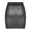 QinCiao Women Mesh Lace Bodycon Mini Skirt Club Wear Party Shiny Glossy Above Knee Pencil Skirt Black One Size view 4