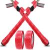 VEASAERS Bat Grip Tape Baseball Softball 2/4 Pack 40 inch 1.75mm Precut and Full Adhesive Back Pro Feel Soft Comfortable Tapes for Old Bats Handles (2 Pcs-Red Hexagon) view 1