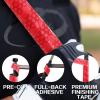 VEASAERS Bat Grip Tape Baseball Softball 2/4 Pack 40 inch 1.75mm Precut and Full Adhesive Back Pro Feel Soft Comfortable Tapes for Old Bats Handles (2 Pcs-Red Hexagon) view 3