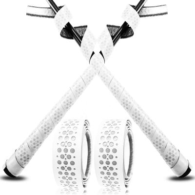 VEASAERS Bat Grip Tape Baseball Softball 2/4 Pack 40 inch 1.75mm Precut and Full Adhesive Back Pro Feel Soft Comfortable Tapes for Old Bats Handles (2 Pcs-White Dot)