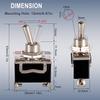 DMWD 2pcs Heavy Duty Rocker Toggle Switch 30A 12VDC / 20A 120VAC SPST 2Pin ON/Off Electric Pull Push Switch Bakelite Housing with Waterproof Boot Cap for Car Truck Boat Marine (Black) view 2