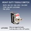 DMWD 2pcs Heavy Duty Rocker Toggle Switch 30A 12VDC / 20A 120VAC SPST 2Pin ON/Off Electric Pull Push Switch Bakelite Housing with Waterproof Boot Cap for Car Truck Boat Marine (Black) view 3