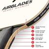 AIRBLADES Professional Ping Pong Paddles Set of 2 + Two Spare Rubbers | Pro Table Tennis Racket with Hard Carry Case |Ergonomic Handle | 5 Blades of Wood with Premium Rubber and Sponge view 2