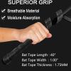VEASAERS Bat Grip Tape Baseball Softball 2/4 Pack 40 inch 1.75mm Precut and Full Adhesive Back Pro Feel Soft Comfortable Tapes for Old Bats Handles (2 Pcs-Black Hexagon) view 4