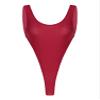 Alvivi Women's One-Piece Bikini Monokini Swimsuits Backless High Cut Thong Teddy Lingerie Bodysuit Red One Size view 4
