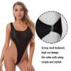 Moily Women's Summer One Piece Swimsuits Monokini Swimwear High Cut Thong Teddy Bodysuit Black One Size view 3