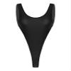 Moily Women's Summer One Piece Swimsuits Monokini Swimwear High Cut Thong Teddy Bodysuit Black One Size view 4