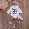 Baby Boy Summer Outfit Sets White Long Sleeve Letter Print Romper + Deer Head Print Plaid Pants + Hat (Pink Grey,12-18 Months), ZE1 view 2