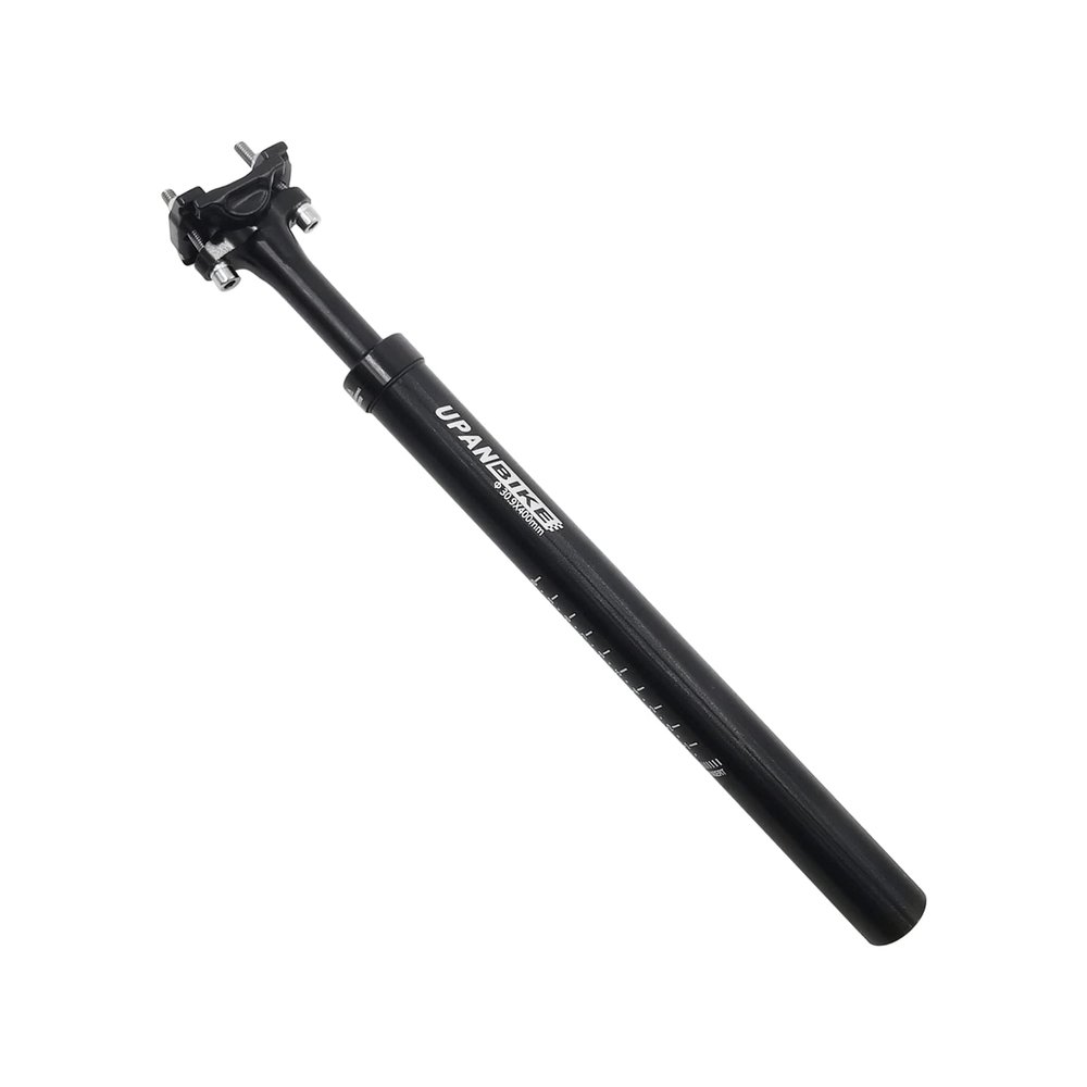UPANBIKE Bike Suspension Seatpost 400mm Length 27.2mm 28.6mm 30.9mm 31.6mm Shock Absorber Seat Post for Mountain Bike Seat Post BMX Road Bike(31.6mm*Black)