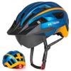 VICTGOAL Bike Helmet for Men Women with Led Light Detachable Magnetic Goggles Removable Sun Visor Mountain & Road Bicycle Helmets Adjustable Size Adult Cycling Helmets (XL: 59-63 cm, Blue) view 1