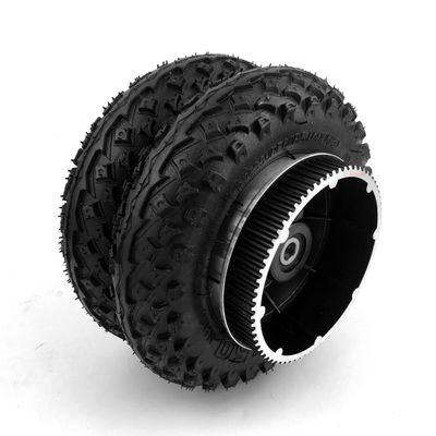 8 Inch Double-Wheels 200x50 Inflated Off Road Tyre With 5M Pulley 72 Teeth For Belt Drive All Terrain Skateboard
