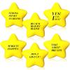 Chalyna 30 Pieces Motivational Star Stress Ball Quote Relief , 2.2 Inch PU Foam Stress Toys Bulk Sensory Star Toy Gifts for Kids Teens Adults Relieve Anxiety Party Supplies(Yellow) view 1