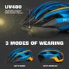 VICTGOAL Bike Helmet for Men Women with Led Light Detachable Magnetic Goggles Removable Sun Visor Mountain & Road Bicycle Helmets Adjustable Size Adult Cycling Helmets (M: 54-58 cm, Blue) view 2