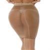 Loloda Womens Sheer Mesh Lace Patchwor Pencil Skirt Elastic Waist Stretch Bodycon Midi Skirt Coffee One Size view 2