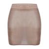 Loloda Womens Sheer Mesh Lace Patchwor Pencil Skirt Elastic Waist Stretch Bodycon Midi Skirt Coffee One Size view 3