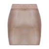 Loloda Womens Sheer Mesh Lace Patchwor Pencil Skirt Elastic Waist Stretch Bodycon Midi Skirt Coffee One Size view 4