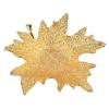 U/ D Gold Leaf Shaped Small Jewelry Ring Dish Gold Leaf Trinkle Dish Jewellery Tray Plate Decorative Plate for Necklace Earrings Rings Bracelet Tray Organizer Wedding Party Decor (12 * 12cm) view 1