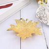 U/ D Gold Leaf Shaped Small Jewelry Ring Dish Gold Leaf Trinkle Dish Jewellery Tray Plate Decorative Plate for Necklace Earrings Rings Bracelet Tray Organizer Wedding Party Decor (12 * 12cm) view 3