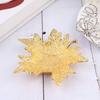 U/ D Gold Leaf Shaped Small Jewelry Ring Dish Gold Leaf Trinkle Dish Jewellery Tray Plate Decorative Plate for Necklace Earrings Rings Bracelet Tray Organizer Wedding Party Decor (12 * 12cm) view 4