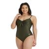 ARENA U Back Solid Women's Fashion One Piece Swimsuit - Stylish Women's Bathing Suit for Beach and Pool - Cute, Full Front Coverage, and Ideal for Women's Athletic Swimwear,Dark Olive view 1