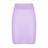 Moily Womens Shimmery Oily Bright High Waist Stocking Skirt Sheer Mesh Bodycon Skirt Miniskirt Purple One Size view 3