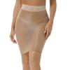 Moily Womens Shimmery Oily Bright High Waist Stocking Skirt Sheer Mesh Bodycon Skirt Miniskirt Nude One Size view 1
