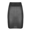 Moily Womens Shimmery Oily Bright High Waist Stocking Skirt Sheer Mesh Bodycon Skirt Miniskirt Black One Size view 3