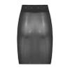 Moily Womens Shimmery Oily Bright High Waist Stocking Skirt Sheer Mesh Bodycon Skirt Miniskirt Black One Size view 4