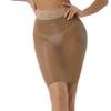 Moily Womens Shimmery Oily Bright High Waist Stocking Skirt Sheer Mesh Bodycon Skirt Miniskirt Coffee One Size view 1